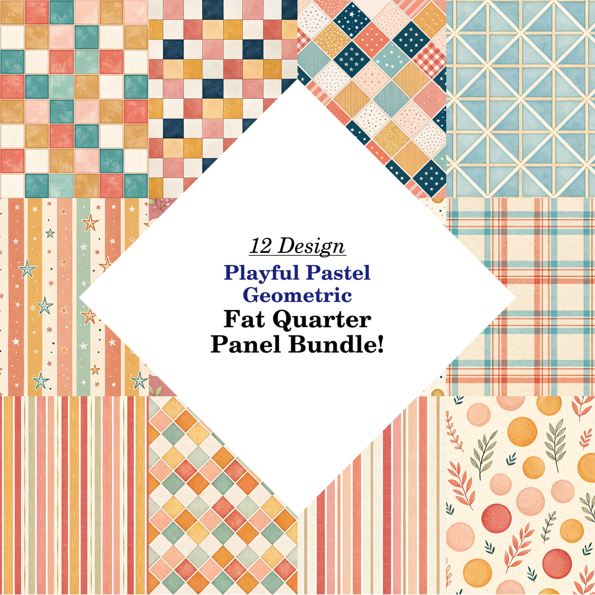 Playful Pastel Geometric Fat Quarter Bundle
