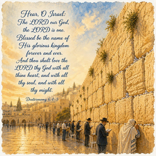 Inspirational Hebrew Verses Fabric Panel 9