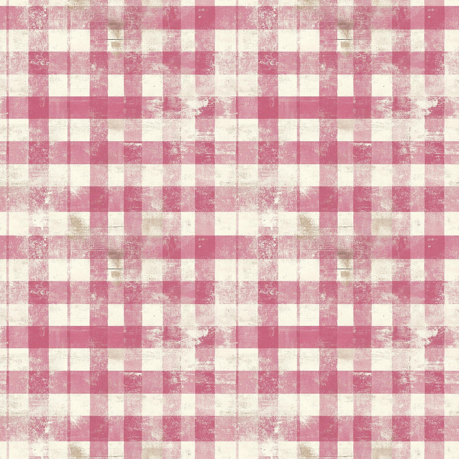 vintage pink, dusty rose, cream, ivory, distressed gingham, checkered pattern, weathered texture, shabby chic, faded plaid, quilting cotton, fabric panel, rustic style, worn appearance, soft pink tones, cottage core, antique finish, textile design, crafting material, patchwork suitable
