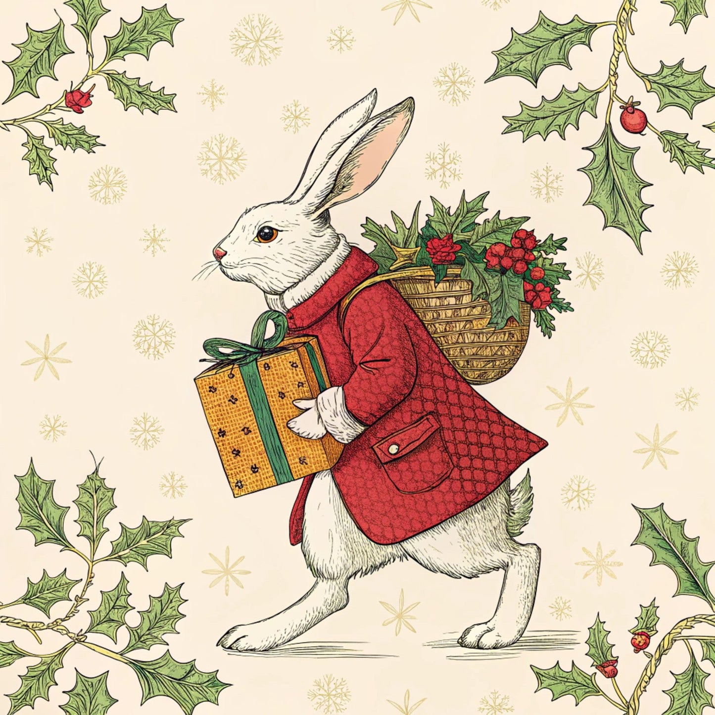 Daily Deal: Christmas in Wonderland Pattern 41 Quilting Cotton Fabric - 45" x 2 Yards"