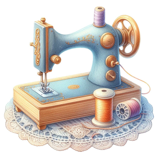 Vintage Sewing Machine Fabric Panel 5