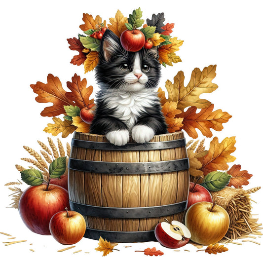 Autumn Cats Fabric Panel 97