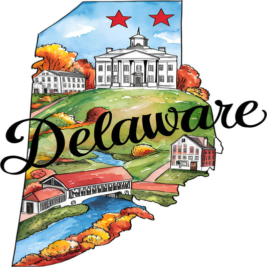 Classic US States Fabric Panel 21