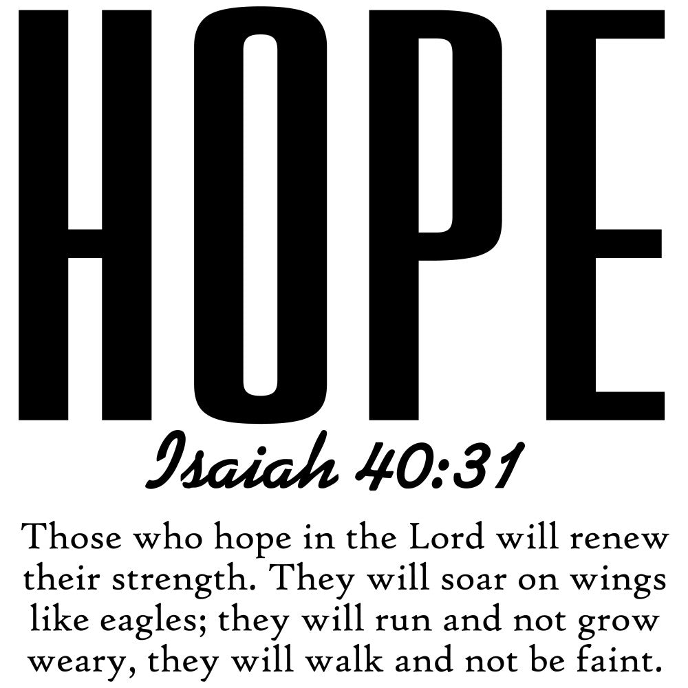 Black Letters Bible Verse Fabric Panel 8