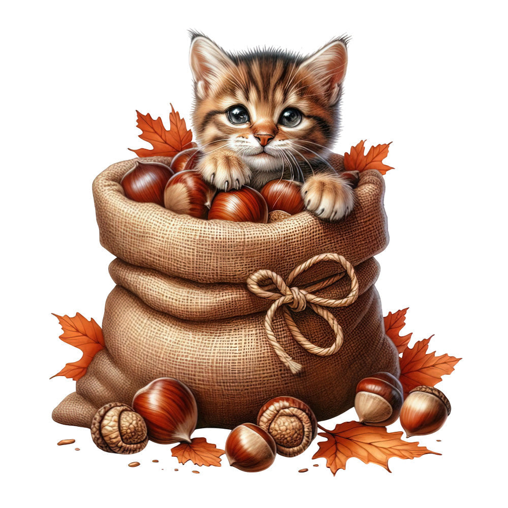 Autumn Cats Fabric Panel 94