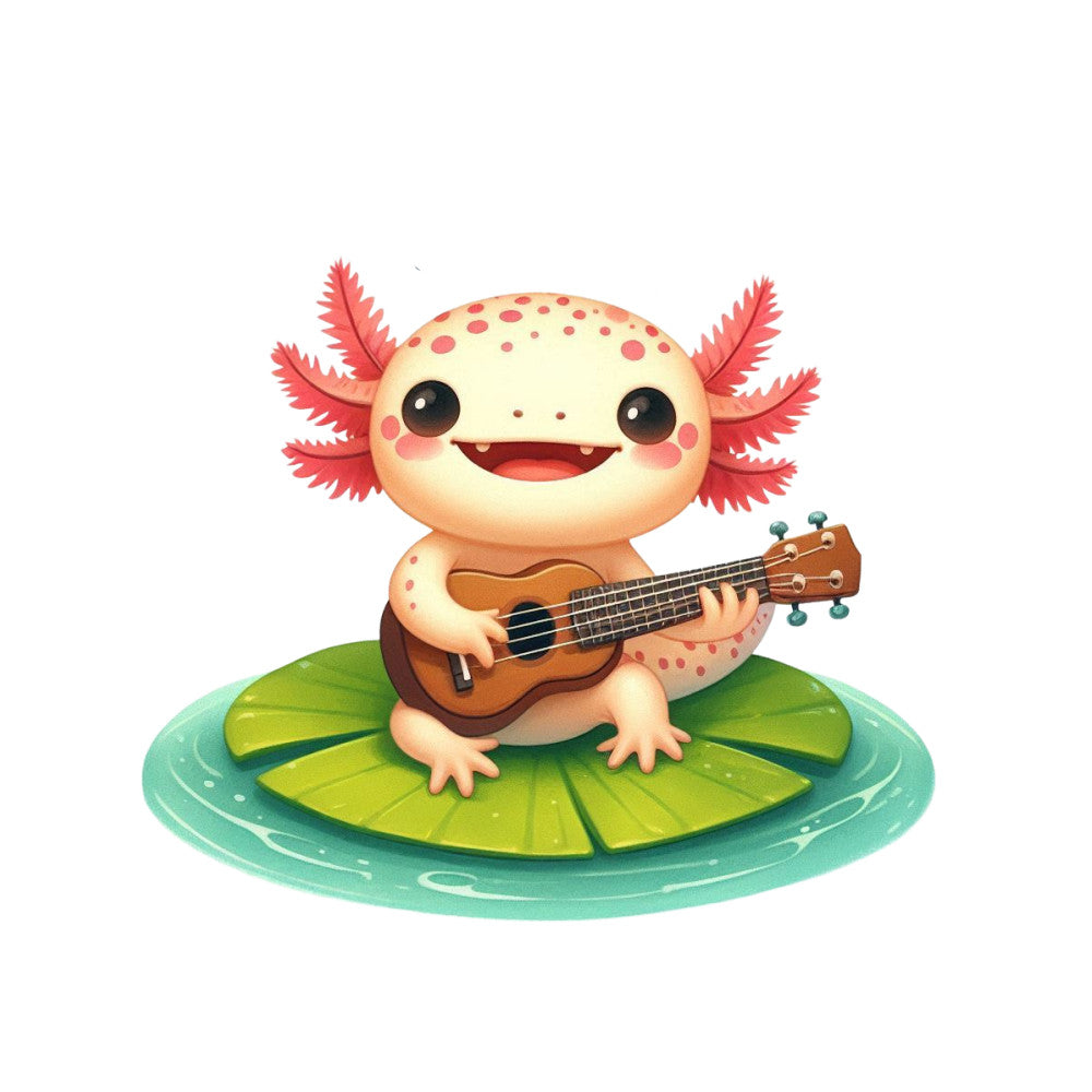 Cute Cartoon Axolotl Fabric Panel 5