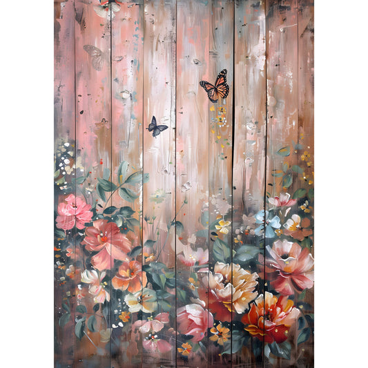 Rustic Butterfly Wall Art Fabric Panel 14