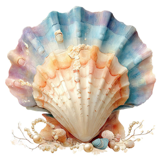 Colorful Seashell Fabric Panel 36