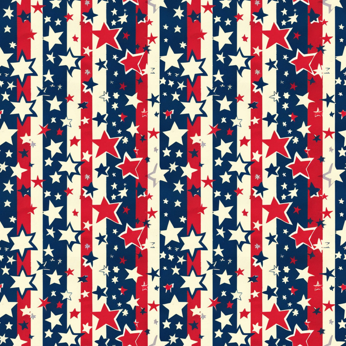 patriotic fabric, red white blue, navy blue, cream, stars pattern, stripes design, independence day, fourth of july, quilting cotton, fabric panel, americana theme, star motifs, vintage style, distressed look, cotton fabric, holiday fabric, festive pattern, geometric stars, patriotic colors, summer fabric