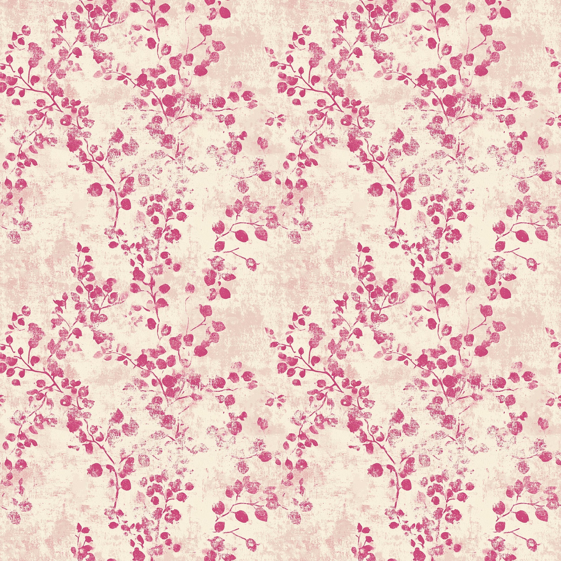 vintage pink, dusty rose, cream background, botanical pattern, leaf motifs, branch design, floral elements, distressed texture, shabby chic, romantic style, quilting cotton, fabric panel, repeating pattern, delicate branches, soft pink tones, vintage aesthetic, nature inspired, textile design, crafting material