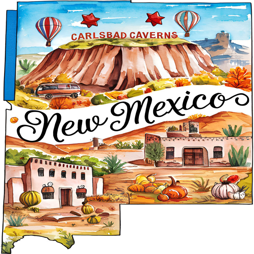 Classic US States Fabric Panel 14