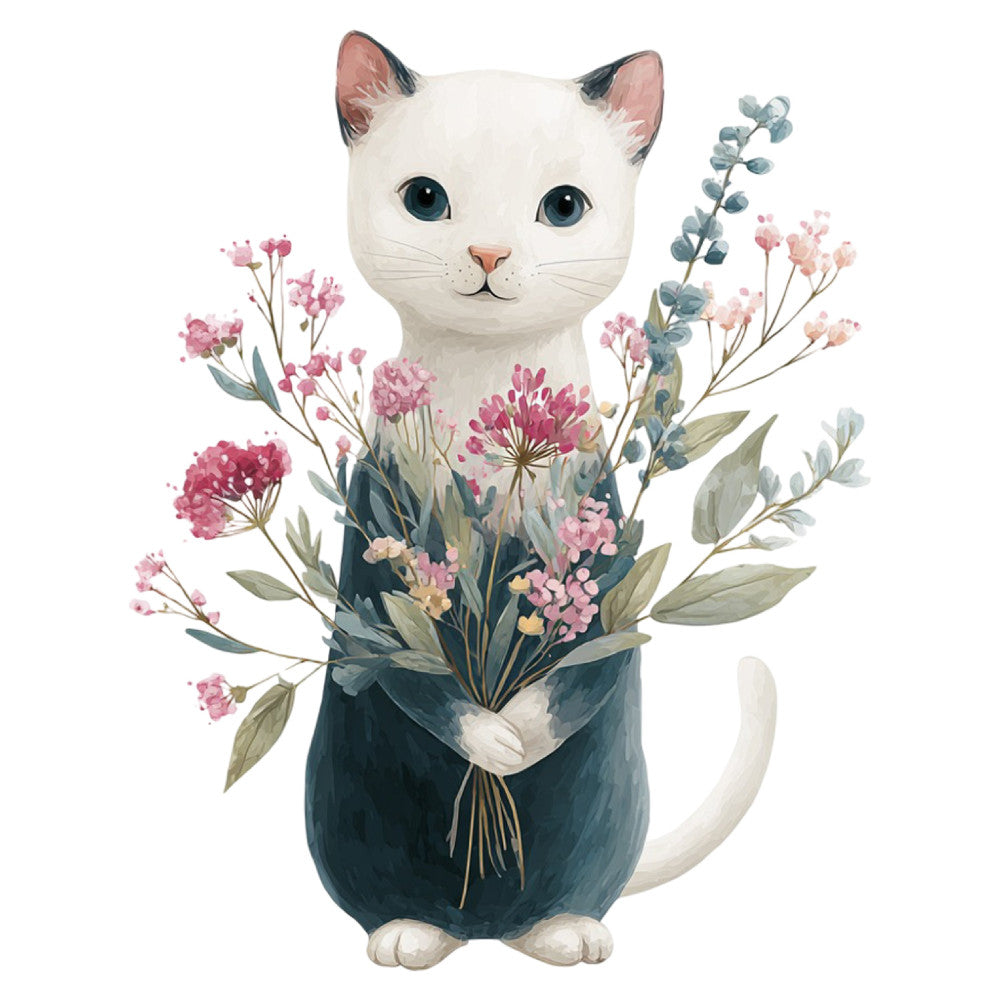 Watercolor Kitten Fabric Panel 12