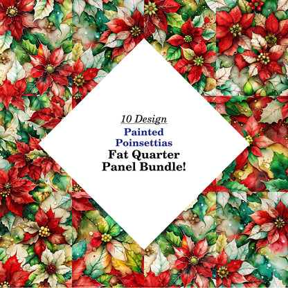 Painted Poinsettias Fat Quarter Bundle
