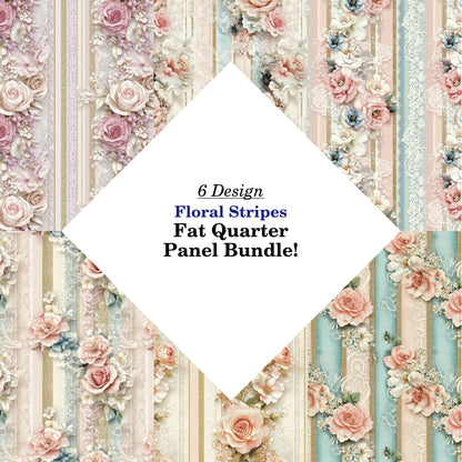 Floral Stripes Fat Quarter Bundle