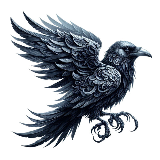 Gothic Raven Fabric Panel 9