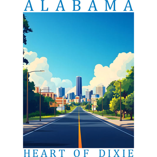 US State Poster Fabric Panel 18