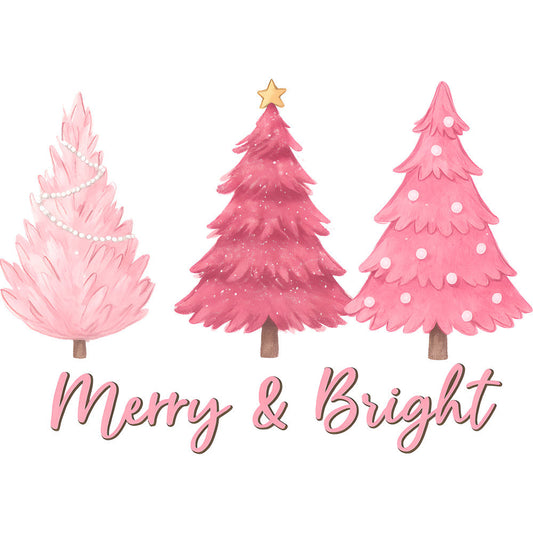 A Pink Christmas Fabric Panel 11