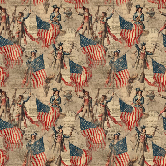 Americana Chronicles Pattern 3 Quilting Cotton Fabric