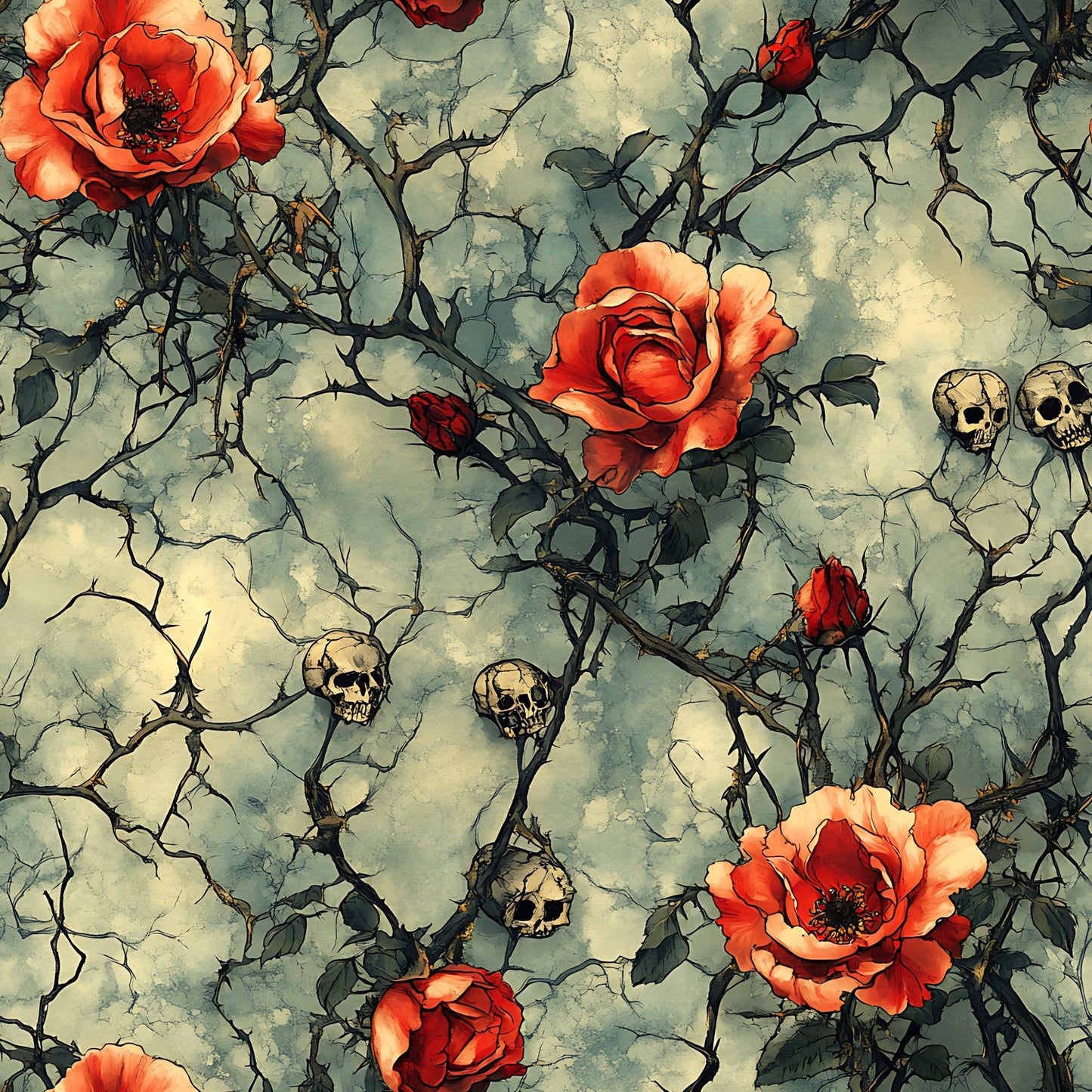 Daily Deal: Bramble and Bone Pattern 1 Quilting Cotton Fabric - 45" x 2 Yards"