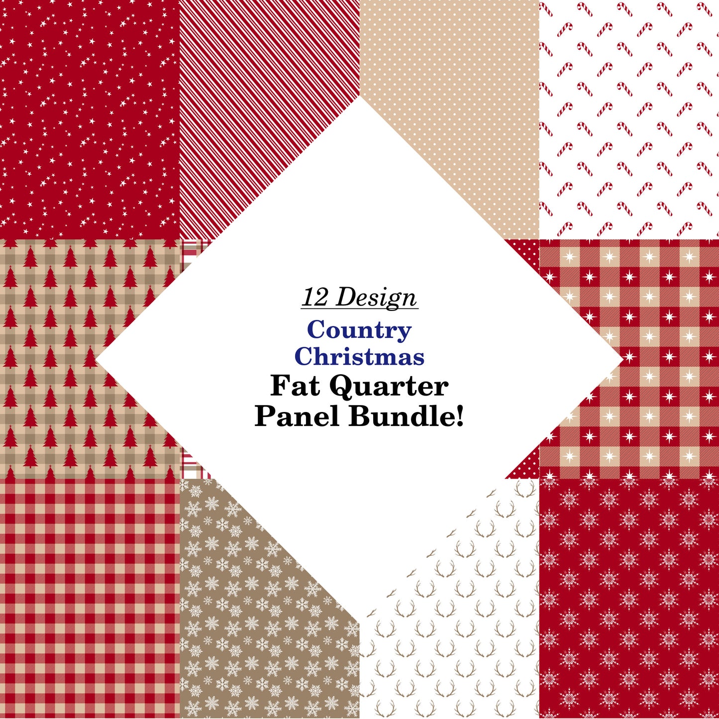 Country Christmas Fat Quarter Bundle