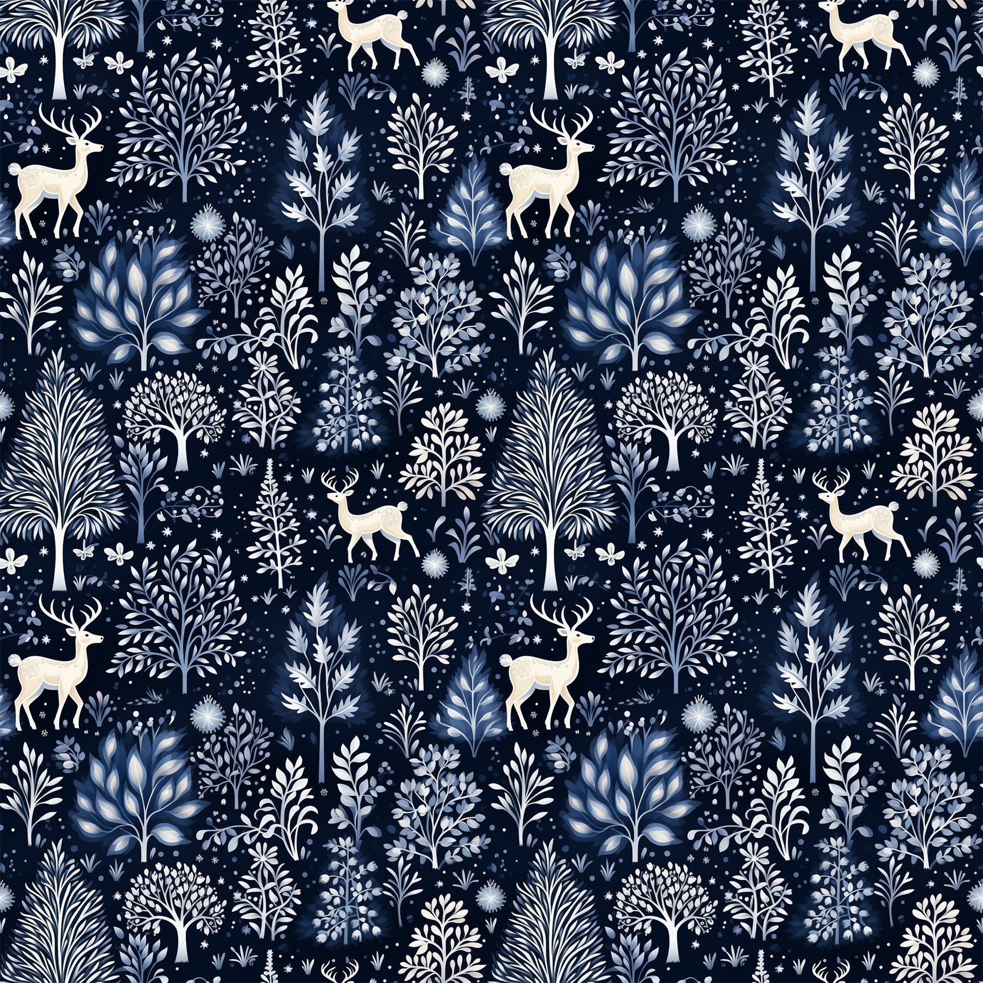 Delft Blue Winter Pattern 9 Quilting Cotton Fabric – FabricMegaStore.com