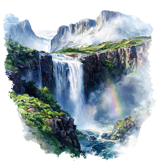 Greenland Landscape Fabric Panel 26