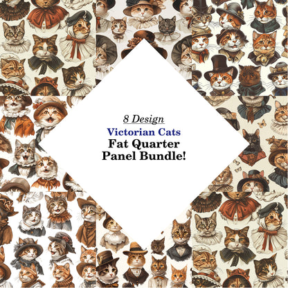Victorian Cats Fat Quarter Bundle