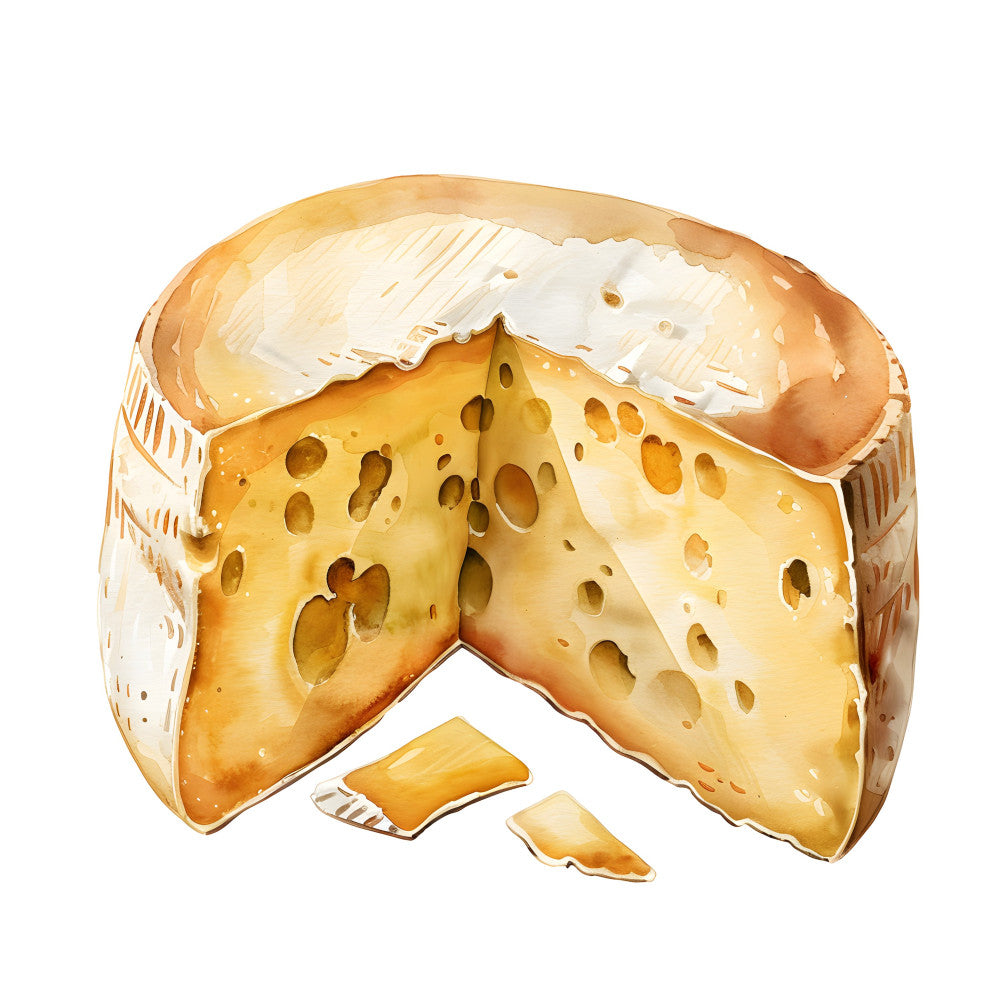 Watercolor Cheese Fabric Panel 26