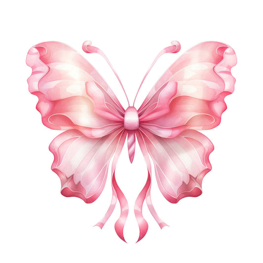 Breast Cancer Awareness Butterflies Fabric Panel 8