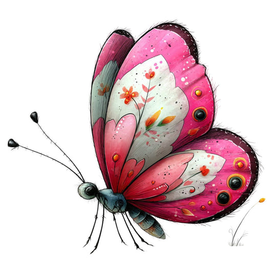 Whimsical Summer Butterfly Fabric Panel 2