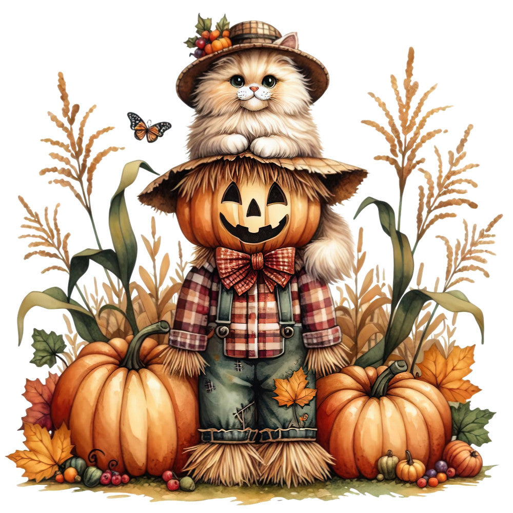 Autumn Cats Fabric Panel 52
