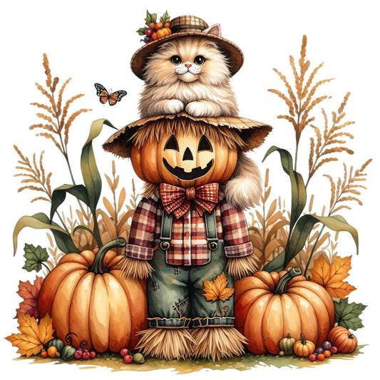 Autumn Cats Fabric Panel 52