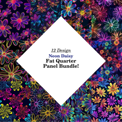 Neon Daisy Fat Quarter Bundle