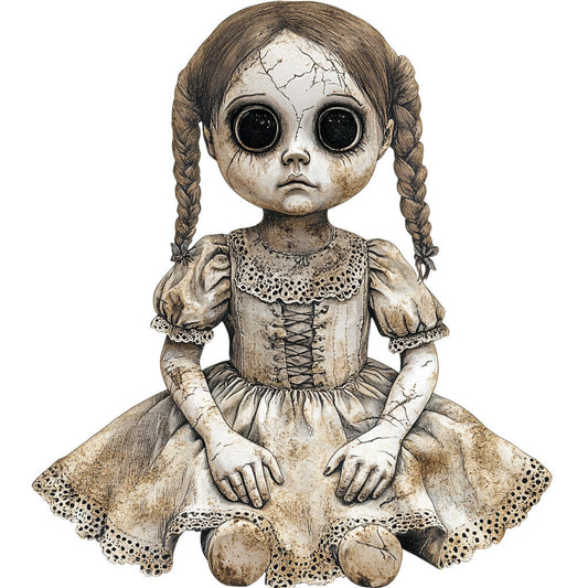 Creepy Dolls Fabric Panel 1