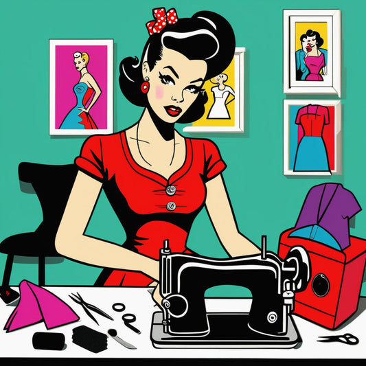 Pop Art Sewing Fabric Panel 27