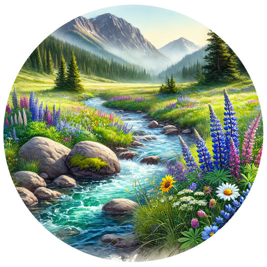 Colorado Rocky Mountains Fabric Panel 24