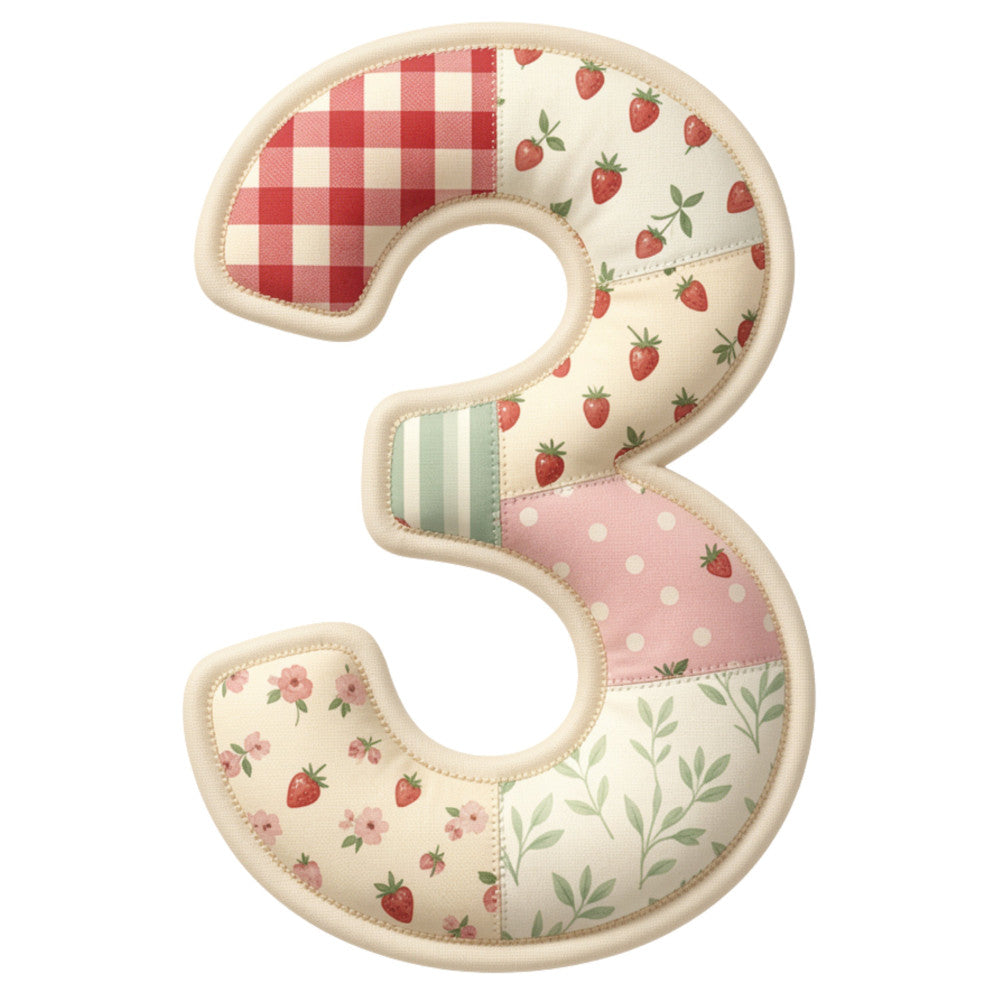 Strawberry Patchwork Fabric Panel 24
