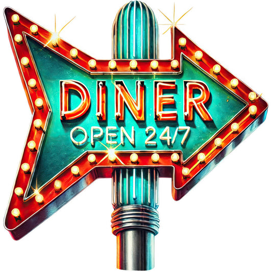 50s Diner Fabric Panel 4