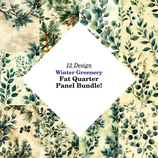 Winter Greenery Fat Quarter Bundle
