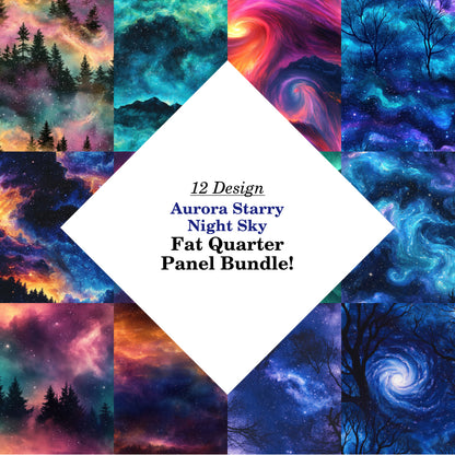 Aurora Starry Night Sky Fat Quarter Bundle