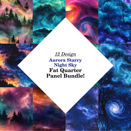 Aurora Starry Night Sky Fat Quarter Bundle
