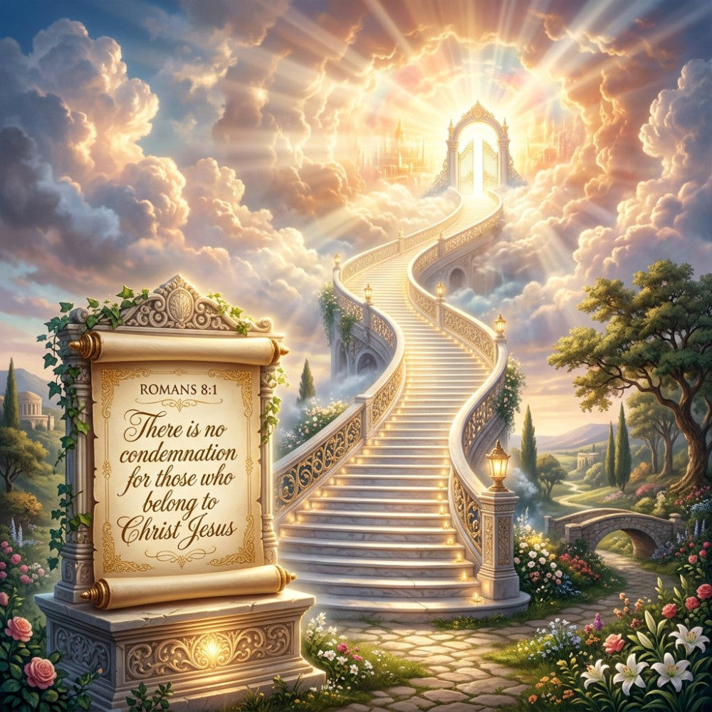 Romans 8:1 Fabric Panel 1