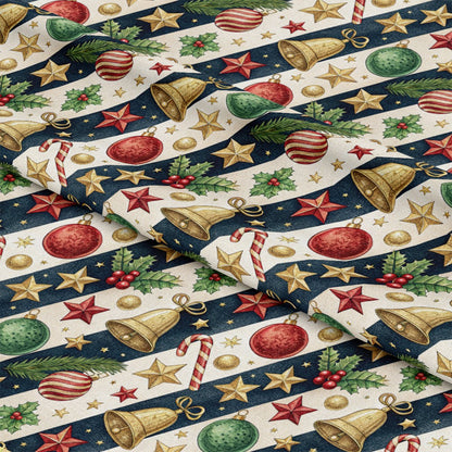 Christmas Ornaments Pattern 4 Quilting Cotton Fabric