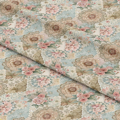 Spring Patchwork Pattern 24 Quilting Cotton Fabric