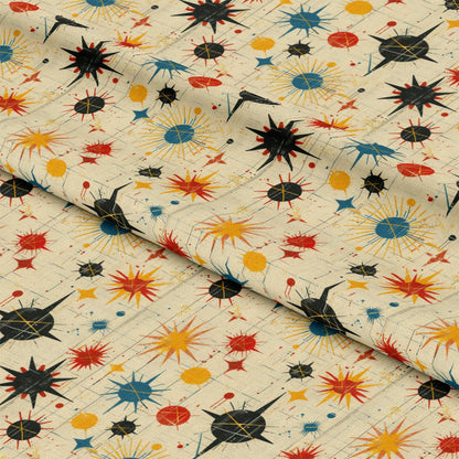 Retro Starburst Pattern 20 Quilting Cotton Fabric
