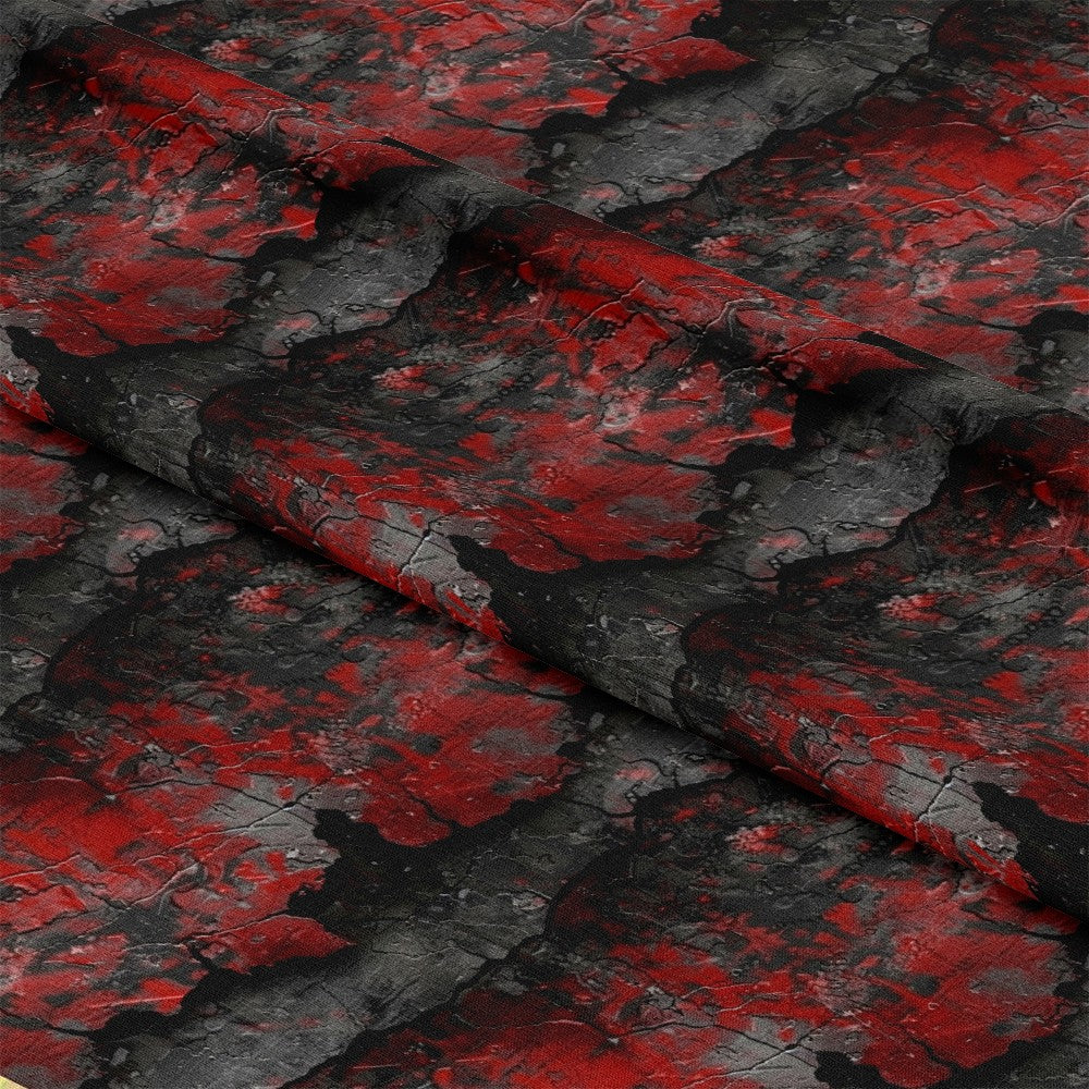 Red and Black Grunge Pattern 9 Quilting Cotton Fabric