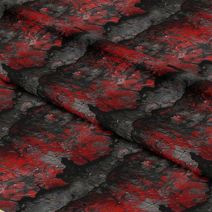 Red and Black Grunge Pattern 9 Quilting Cotton Fabric
