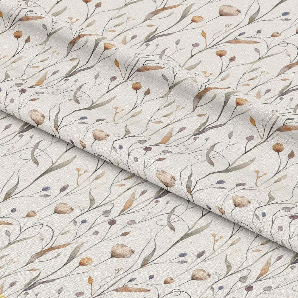 Handdrawn Meadow Wildflowers Pattern 2 Quilting Cotton Fabric