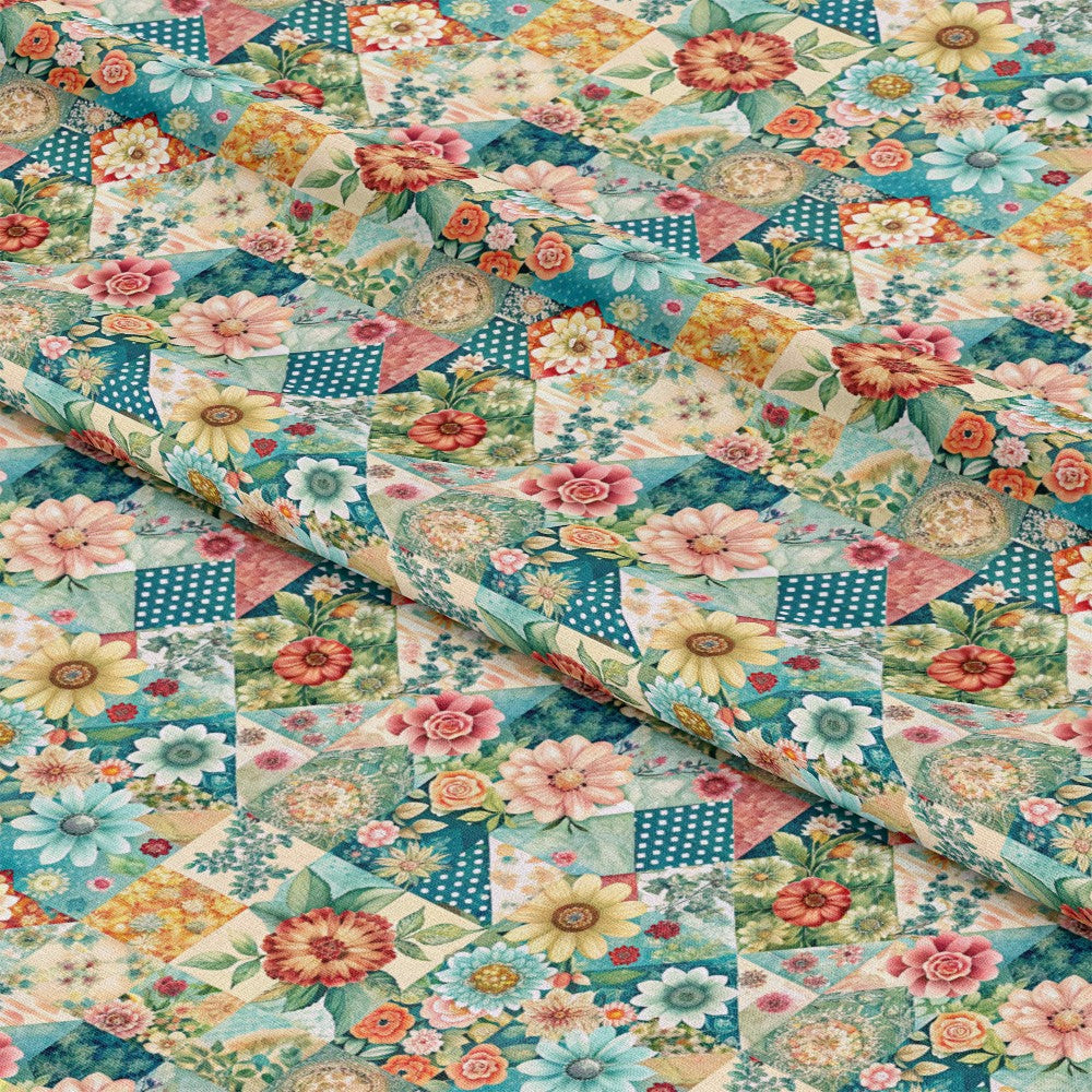 Spring Patchwork Pattern 17 Quilting Cotton Fabric