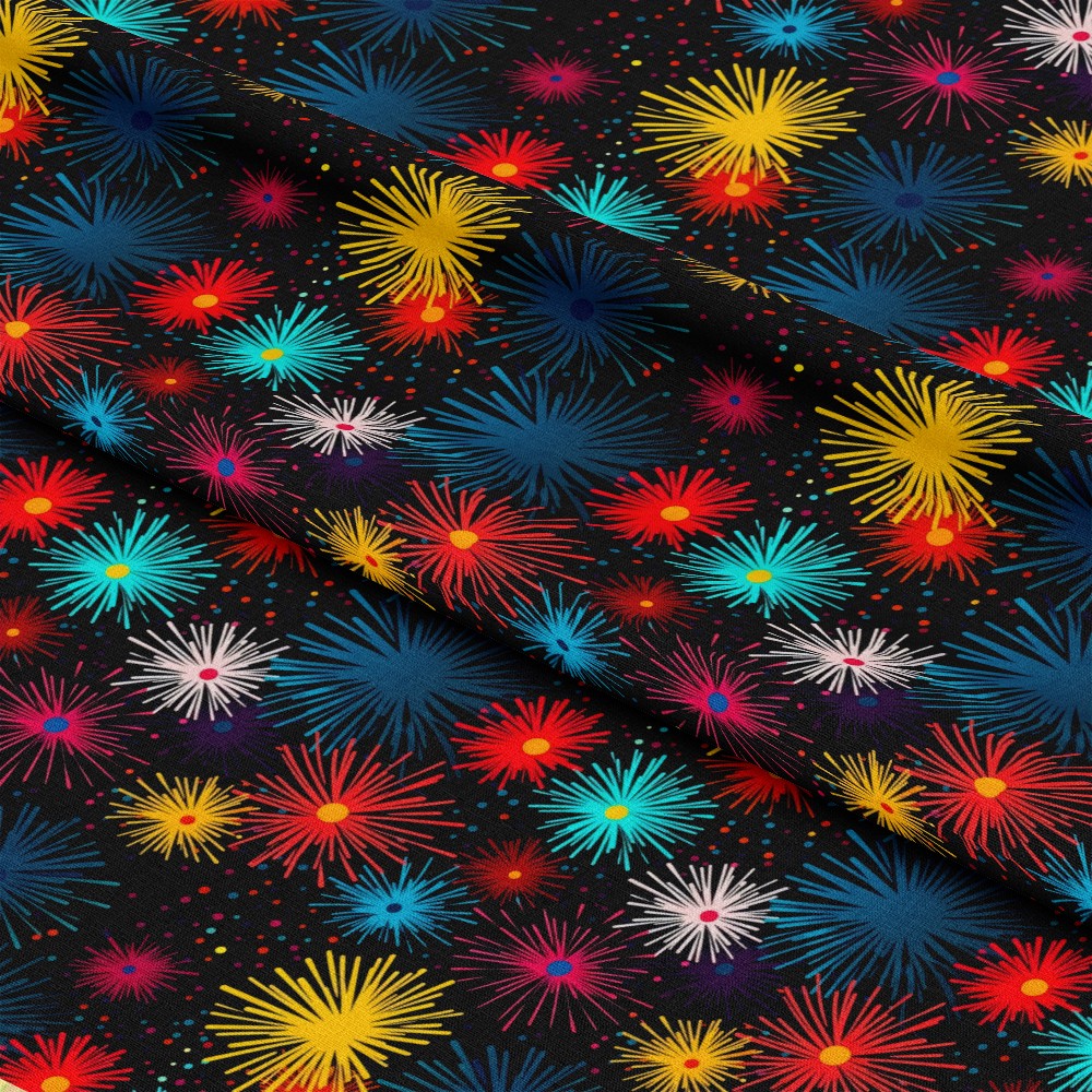 Colorful Fireworks Pattern 9 Quilting Cotton Fabric